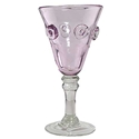 Buttoned Pink Wine Goblet