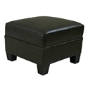 Daniel Chocolate Leather Ottoman