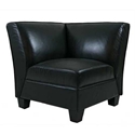 Daniel Black Leather Corner Sectional
