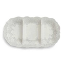 Merletto Atq White Antipasti Plate 15in