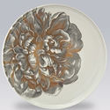 Gilt Peony 12in Platter