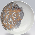Gilt Peony 13in Bowl