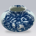 Delft Peony 7.5in Vase