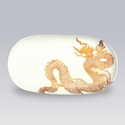 Gilt Dragon 12in Oval Platter