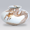Gilt Dragon 7.5in Vase