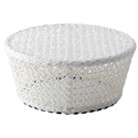 Kingston White Ottoman
