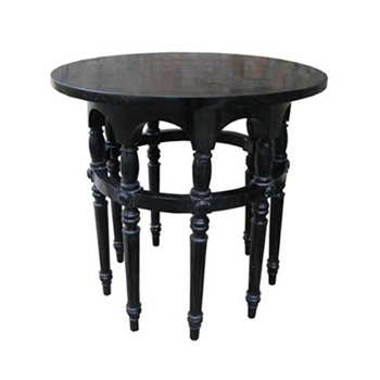 Nine Leg Black Side Table