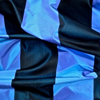 31. Blue Silk Stripe Satin