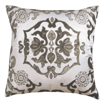 Morocco Linen Silver Cushion 24SQ