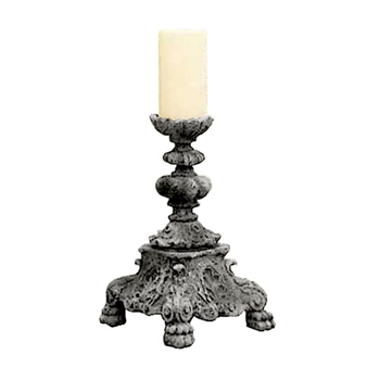 Candle Holder Baroque 8W/13H Soot