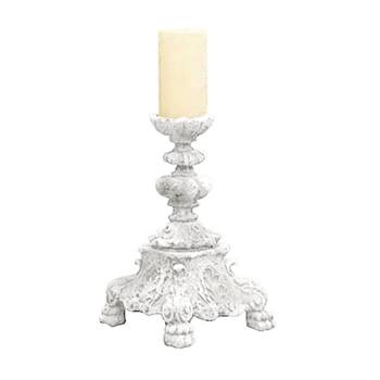 Candle Holder Baroque 8W/13H Oyster
