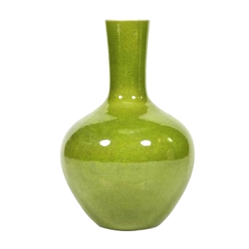 Lime Globular Vase 14W/21H