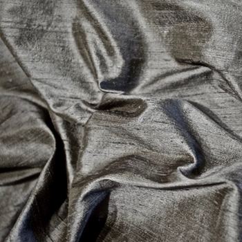 Dupioni Silk - Metal Graphite - 54in, 100% Hand Loomed Silk - India - Dry Clean Only, Do not expose to sunlight.