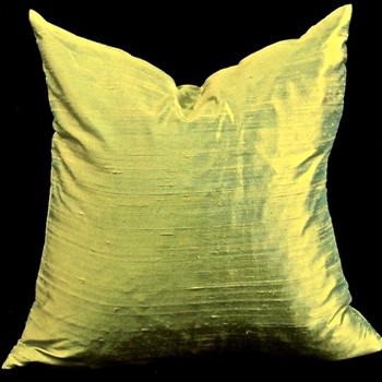 Silk Dupioni Kiwi Cushion 18SQ