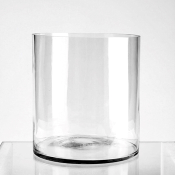 Vase - Clear Cylinder Skyline 9W/10H
