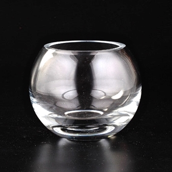 Vase - Clear Globe Thick 6W/4H