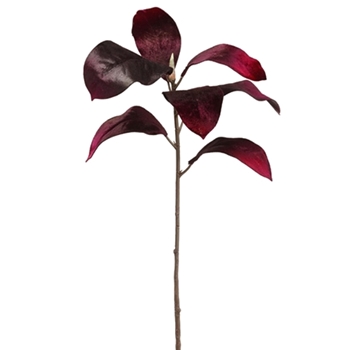 Magnolia - Leaf Bordeaux Velvet 22in - XFS205-PU