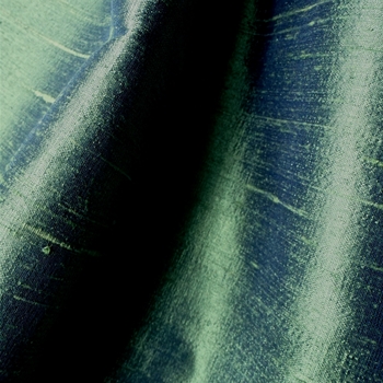 Dupioni Silk - Verde Dark - 54in, 100% Hand Loomed Silk - India - Dry Clean Only, Do not expose to sunlight.