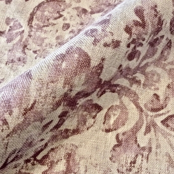 Print - Botticelli Toile Violet 100% Linen, 54in,  Repeat 27H x 25V, 10K DR