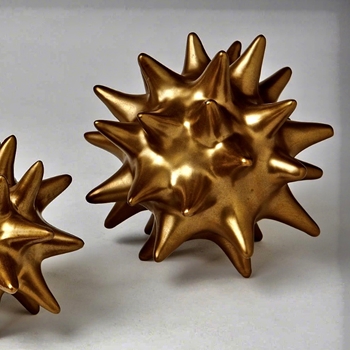 Globe - Urchin Antique Gold  LARGE 7IN