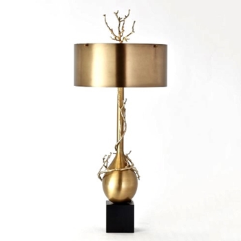 Lamp Table - Twig Bulb Brass 17W/40H