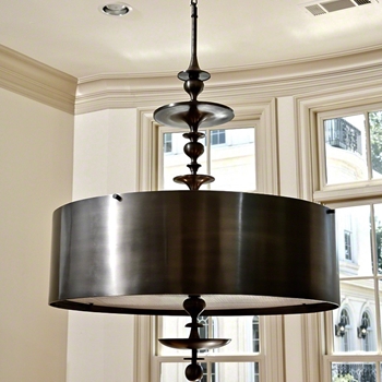 Chandelier - Turned Pendant Antique Bronze  30W/50H