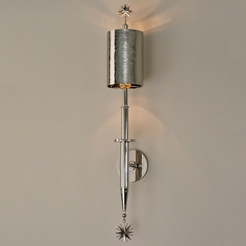 Lamp Sconce - Star Arm Nickel 6W/33H/6D Hardwire
