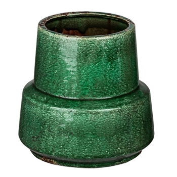 Vase - Cairo Crackle Emerald 8W/8H