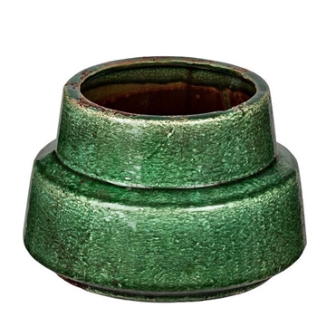Vase - Cairo Crackle Emerald 9W/5H