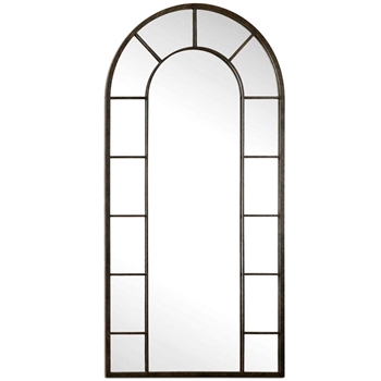 39W/79H Mirror - Dillingham Arch Aged Black