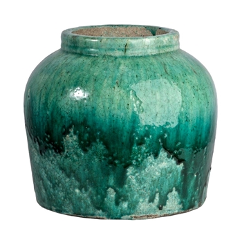 Vase - Ginger Jar Turquoise 12W/10H
