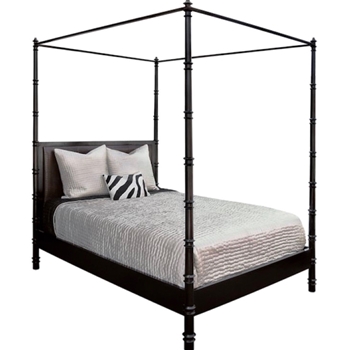 Bed - OLY Willa Black Canopy King/Queen