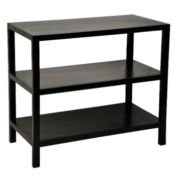 Accent Table - 3Tier 28x18x26H Hand Rubbed Black