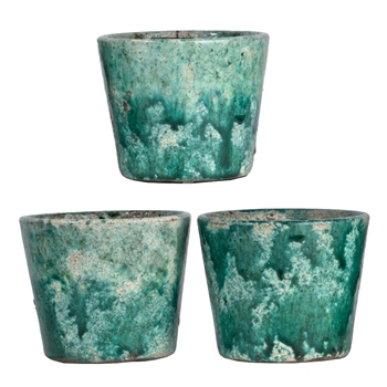 Planter - Turquoise Crackle 5in