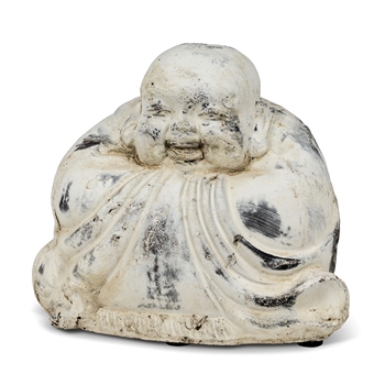 Buddha - Happy 8in Vintage White