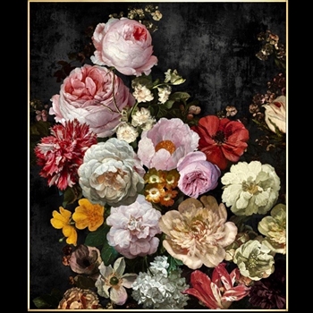 52W/62H Framed Giclee - Dutch Blooms I Antique Gold Gallery Float - Jackie Von Tobel