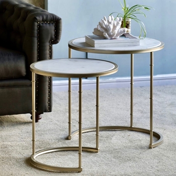 Accent Table - Eclipse Nest Marble Top 23W/24H