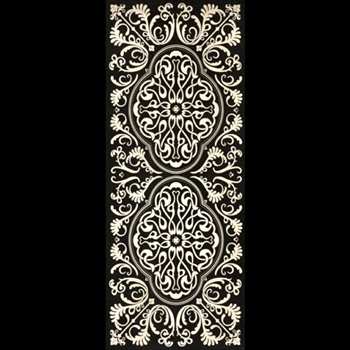 Floorcloth - Black & White Blackjack #39 36W/90L