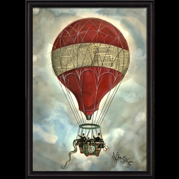 35W/48H Framed Print - Red Hot Balloon - Kolene Spicher