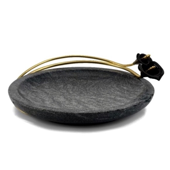 Aram Calla Midnight Dish Marble - 8.5IN