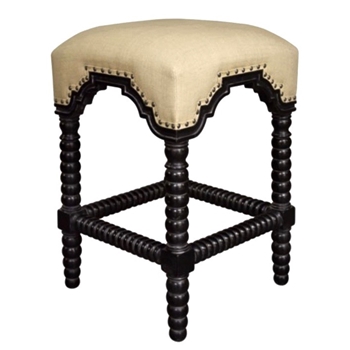 Bar Stool Abacus Counter Hand Rubbed Black Sold Mahogany 16W/16D/24H