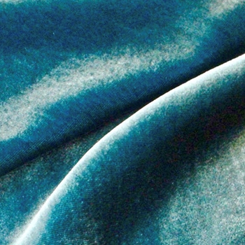 Silk Velvet - Azure Mallard - 45IN, 18% Silk, 82% Rayon, Delicate Wash