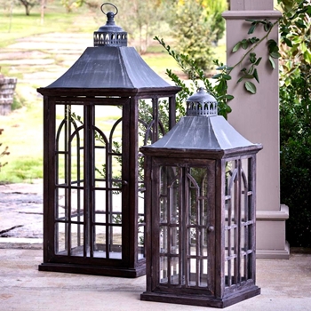 Lantern - Palladian 18x41IN Set  of 2 SM- 13x29