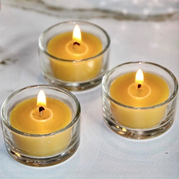 Candle - Honey Candle Tealight & Glass Cup