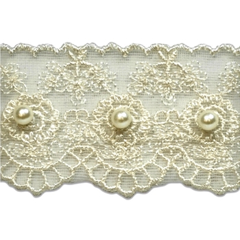 Lace - Vintage Rose 1.58in Pearl Ivory