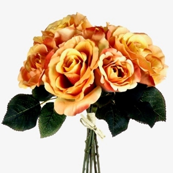 Rose - Bouquet Saffron 11in - FBQ100-TA