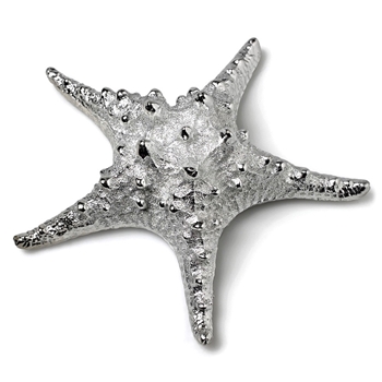 Sea Starfish Faux 7In  Silver