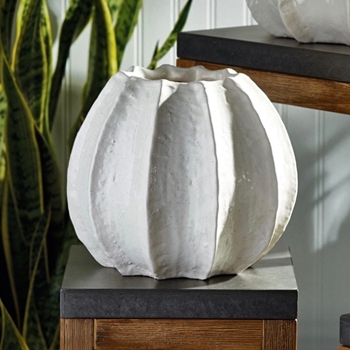 Vase - Urchin Pot 10W/8H White