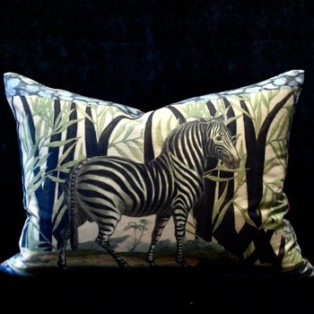 John Derian - Zebras Sepia Cushion Reverse 24W/18H