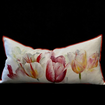 Designers Guild Cushion - Tulip Garden Azalea 24W/12H *